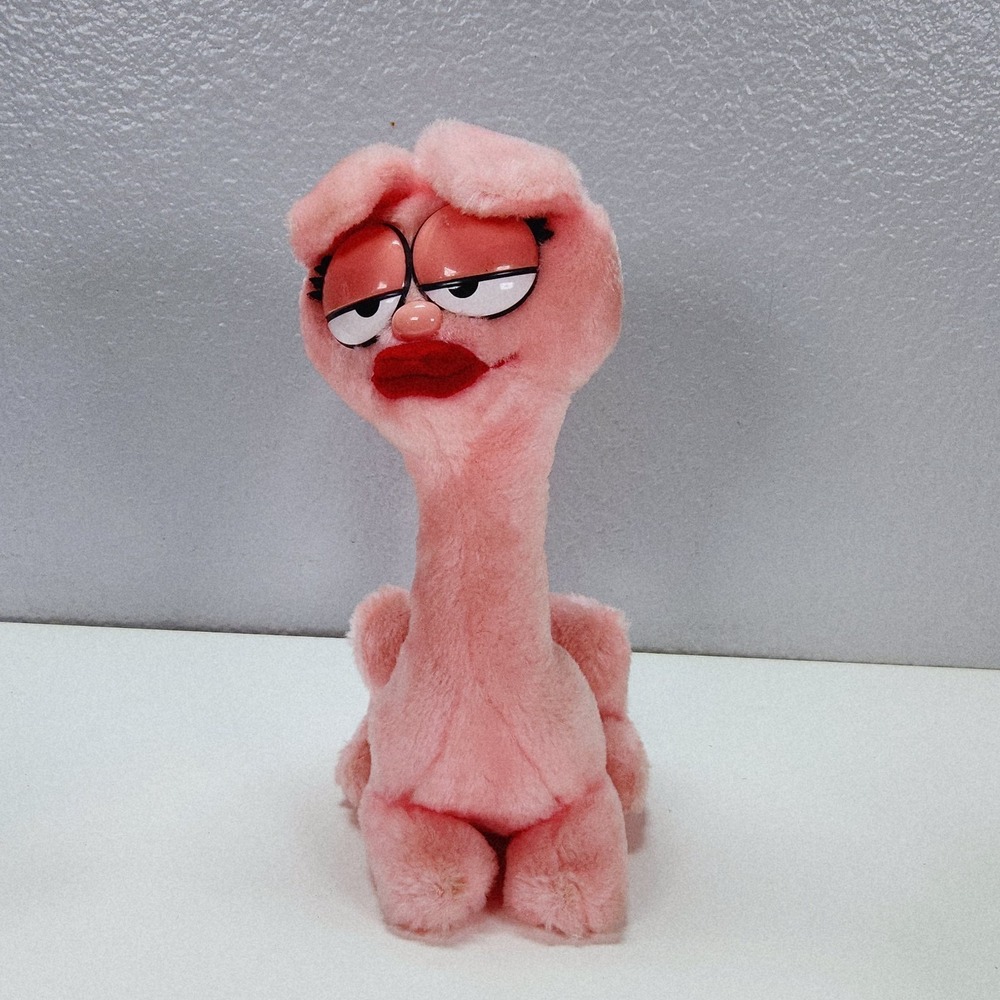 Vintage 10.5" Dakin Garfield Arlene Girl Pink Cat Stuffed Animal Plush Toy 1984